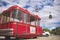 CARACAS, VENEZUELA - May 2022: Cabins of cableway to go up to Humboldt Hotel, Waraira Repano National Park in Caracas