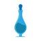 Carafe blue beverage icon vector. Decanter bar glass container soda closeup. Drink jug water kitchen illustration