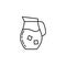 carafe with cold drink dusk icon. Element of drinks and beverages icon for mobile concept and web apps. Thin line carafe with cold