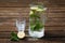 Carafe with water, mint and lemon
