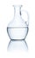Carafe with water on a white background