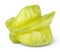 Carambola or starfruit on white