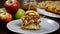 Caramel apple cheesecake bars, apple cheesecake with caramel apples sauce