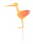 Caramel candy on a stick in the form of stork.