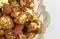 Caramel Coated Popcorn With Peanuts In Dish