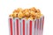 Caramel Corn in Striped Container