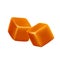 Caramel cubes toffee on a white background. Vector
