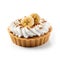 Caramel Delight: Delectable Banoffee Pie Isolated on White Background - Generative AI