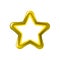 Caramel gold Star, glossy icon. Cartoon style object isolated. Cute design for ui, app, interface, game development. Vector