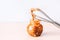 Caramel hazelnut glass jar with metal whisk