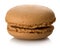 Caramel macaron isolated