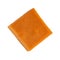 Caramel piece  isolated on white background. Sweet toffee candy top view, flat lay