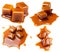 Caramel with sauce. Golden Butterscotch toffee candy caramels. S