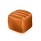 Caramel Toffee Candy Delicious Chewy Cube Vector
