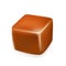 Caramel Toffee Candy Delicious Sweet Cube Vector