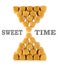 Caramel toffees. sweet time concept