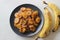 Caramelised plantain slices. A traditional tea time snack from Kerala.Cut ripe plantain into slices and toast it in a pan adding