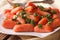 Caramelized carrots with parsley closeup. Horizontal