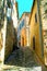 CARASSAI, ITALY - CIRCA JULY 2020: Streets of Carassai