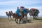 Caravan of camels in Mongolia