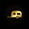 Caravan gold, icon. Vector illustration of golden particle