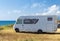 Caravan holidays by the sea in the summer