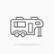 Caravan icon. Outline linear style