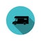 Caravan long shadow icon. Simple glyph, flat vector of transport icons for ui and ux, website or mobile application