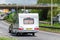 Caravan motorhome on uk motorway in fast motion