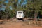 Caravan Set Up By Travellers Visiting Undara Volcanic National Park