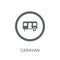 Caravan sign icon. Trendy Caravan sign logo concept on white background from Traffic Signs collection