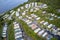 Caravan site park aerial view traveller holiday homes at Cloch site near Wemyss Bay