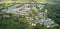 Caravan site park aerial view traveller holiday homes at Cloch site near Wemyss Bay