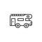 Caravan trailer line icon