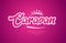 caravan word text typography pink design icon