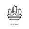 caravel icon. Trendy modern flat linear vector caravel icon on w