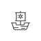 Caravel ship outline icon