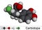 Carbidopa molecule. It is dopa decarboxylase inhibitor used for treatment of idiopathic Parkinson disease. Molecular model. 3D