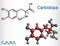 Carbidopa molecule. It is dopa decarboxylase inhibitor used for treatment of idiopathic Parkinson disease. Structural chemical