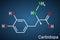 Carbidopa molecule. It is dopa decarboxylase inhibitor used for treatment of idiopathic Parkinson disease. Structural chemical