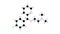 carbinoxamine molecule, structural chemical formula, ball-and-stick model, isolated image antihistamine