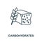 Carbohydrates icon. Monochrome sign from diet collection. Creative Carbohydrates icon illustration for web design