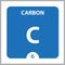 Carbon Chemical 6 element of periodic table. Molecule And Communication Background. Carbon Chemical C, laboratory and science