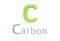 Carbon chemical symbol as in the periodic table