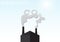 Carbon dioxide CO2 smoke from chimney of silhouette factory on blue sky background,environmental pollution co2 emission concept