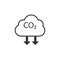 Carbon dioxide, ecology, cloud icon. Vector illustration, flat design