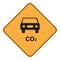 Carbon emission traffic sign