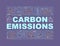 Carbon emissions word concepts banner