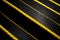 Carbon Fiber Grid in Bold Yellow Lines