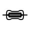 carbon film resistor electronic component line icon vector illustration